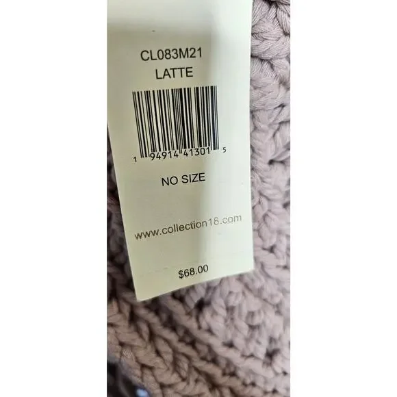 Collection Eighteen Handbag Beige Crochet Boho Shoulder Bag Fringe Woven Boho - Picture 4 of 11